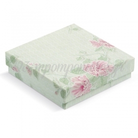 Χάρτινο Κουτάκι Floral 15x15x4cm - ΚΩΔ:81493-PR