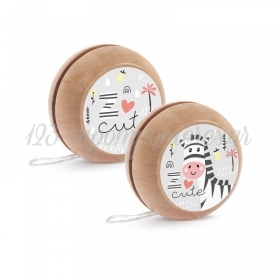 Ξύλινο yo-yo Ζέβρα 5cm - ΚΩΔ:M953-PR