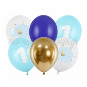 Μπαλόνι Latex No1 Ελεφαντάκι Γαλάζιο 30cm - ΚΩΔ:SB14P-322-001J-BB