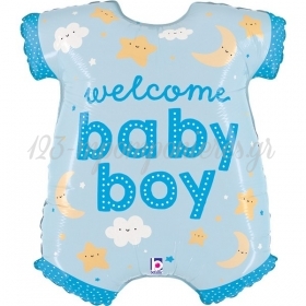 Mπαλόνι Foil 31"- Φορμάκι Welcome Baby Boy 79cm - ΚΩΔ:25219-BB
