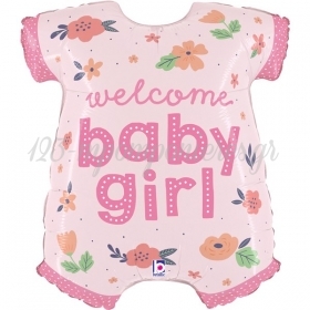 Mπαλόνι Foil 31"- Φορμάκι Welcome Baby Girl 79cm - ΚΩΔ:25220-BB