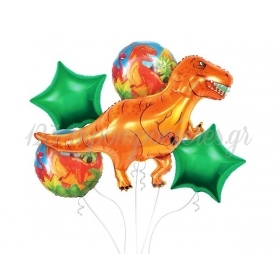 Mπαλόνι Foil Γενεθλίων Dino-Mite 60cm - ΚΩΔ:BZ-HDIN-1-BB