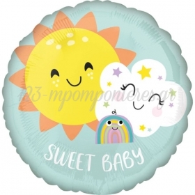 Μπαλόνι Foil - Sweet Baby Rainbow 45cm - ΚΩΔ:541673-BB