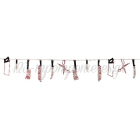 Διακοσμητική Γιρλάντα Ματωμένα Μαχαίρια 230cm - ΚΩΔ:670155-BB