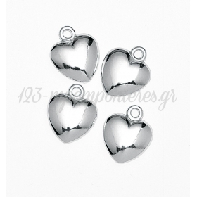 Μεταλλική Ασημί Καρδιά 2cm - ΚΩΔ:M4034-AD