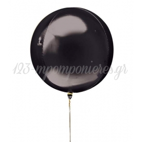 Μπαλόνι Foil Μαύρο Τρισδιάστατη Σφαίρα 40cm - ΚΩΔ:207132B-1-BB