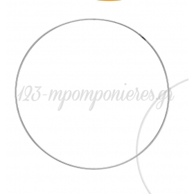 Μεταλλικό Διακοσμητικό Ασημί Στεφάνι 40cm - ΚΩΔ:M3462-AS-AD