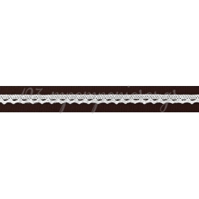 Κορδέλα Δαντέλα Βαμβακερή Λευκή 10mmX9.14m - ΚΩΔ:M7942-AD