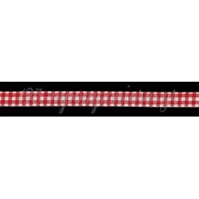 Κορδέλα Λινή Καρώ Κόκκινη 15mmX10m - ΚΩΔ:M8261-AD