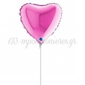 Μπαλόνι Foil - Mini Shape Φούξια Καρδιά 21cm- ΚΩΔ:09001F-BB