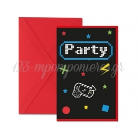 Προσκλήσεις Gaming Party - ΚΩΔ:93778-BB