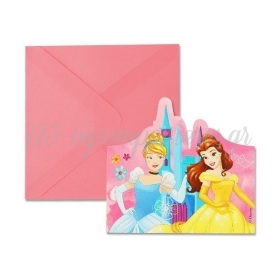 Προσκλήσεις Πάρτυ Πριγκίπισσες Disney - ΚΩΔ:93945-BB