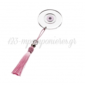 Γούρι με Ροζ Plexi Glass Μάτι 20cm-ΚΩΔ:GM4254-G
