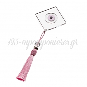 Γούρι με Ροζ Plexi Glass Μάτι 20cm-ΚΩΔ:GM4255-G