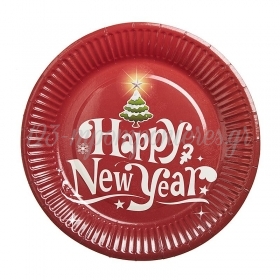 Χάρτινα Πιάτα New Year 18cm - ΚΩΔ:RT068-1-NU