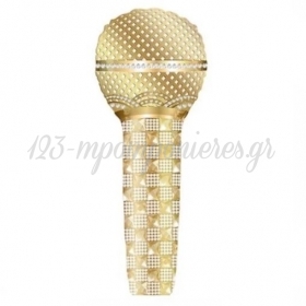 Μπαλόνι Foil - χρυσό Μικρόφωνο 84x41cm - ΚΩΔ:207PK127-BB
