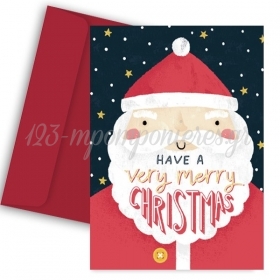 Χριστουγεννιάτικη κάρτα - Playful Santa - ΚΩΔ:VC1702-221-BB