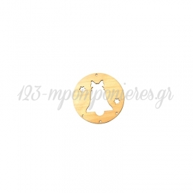 Ξύλινο Μοτίφ Γούρι Στρογγυλό Καμπάνα 90mm - Φυσικό - ΚΩΔ:76040529.001-NG