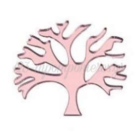 Plexiglass ροζ χρυσό δέντρο της ζωής 5X5cm - ΚΩΔ:M11349-AD