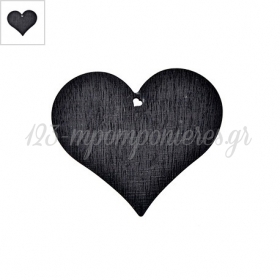 Ξύλινο Μοτίφ Μαυροπίνακας Καρδιά 83x95mm - Φυσικό Καφέ/Μαύρο - ΚΩΔ:76040646.102-NG