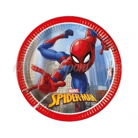Χάρτινα πιάτα γλυκού Spiderman Crime Fighter 20cm - ΚΩΔ:94054-BB