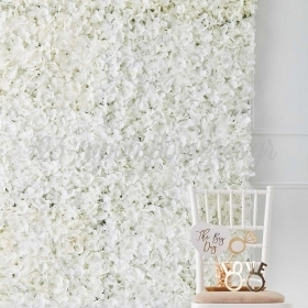 Διακοσμητικός τοίχος Backdrop με λευκά λουλούδια - ΚΩΔ:GO-140-BB