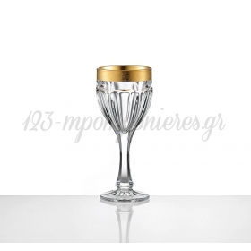 Γυάλινο ποτήρι με χρυσή λεπτομέρεια στο χείλος 190ml - ΚΩΔ:M9526-AD