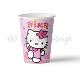 Χάρτινο ποτήρι Hello Kitty με όνομα 260ml - ΚΩΔ:P25922-152-BB