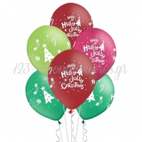 Μπαλόνια Holly Jolly Christmas 30cm - ΚΩΔ:400644-BB