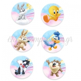 Ξύλινες κονκάρδες Baby Looney Tunes 5cm - ΚΩΔ:P25964-131-BB