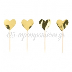 Οδοντογλυφίδες χρυσές καρδιές - ΚΩΔ:9903119-BB