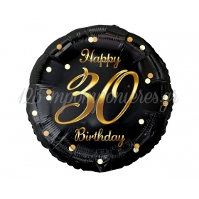 Μπαλόνι foil 45cm γενεθλίων 30th birthday - ΚΩΔ:FG-O30Z-BB