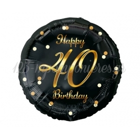 Μπαλόνι foil 45cm γενεθλίων 40th birthday - ΚΩΔ:FG-O40Z-BB