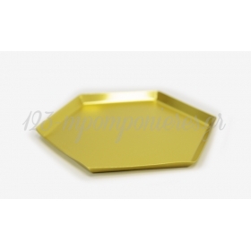 Μεταλλικός δίσκος χρυσός 25.5cm - ΚΩΔ:621414