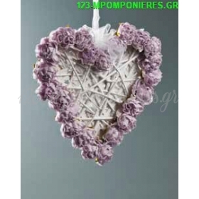 Διακοσμητικη Καρδια Μπαμπου Στολισμενη 30X22 - ΚΩΔ:3150706-21