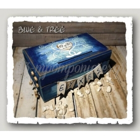 Κουτι Ευχων Ξυλινο - ΚΩΔ: Blue-Tree-Bm