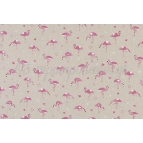 Υφασμα Με Το Μετρο - Υφασμα Pink Flamingo - Φαρδος 1.40M - ΚΩΔ: 308143-Nt