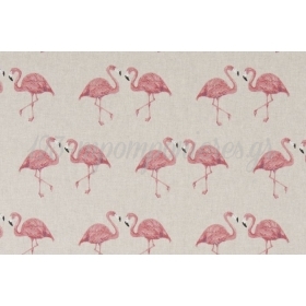 Υφασμα Με Το Μετρο - Υφασμα Flamingo - Φαρδος 1.40M - ΚΩΔ: 308246-Nt
