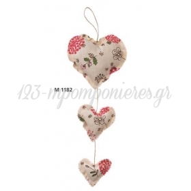 Γιρλαντα Με Υφασματινες Καρδιες Μαξιλαρακια -Floral- ΚΩΔ:M1182-Ad