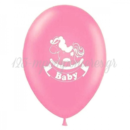 Ροζ Μπαλονια Με Κουνιστο Αλογακι 13'' (33Cm) – ΚΩΔ.:13613201-Bb