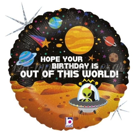 Μπαλονι Foil Γενεθλιων Happy Birthday Με Διαστημα 45Cm – ΚΩΔ.:36022-Bb