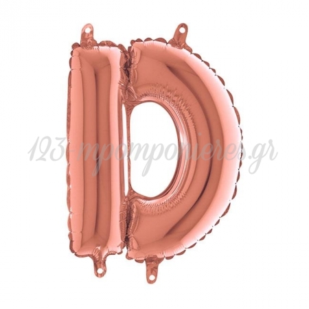 Μπαλονι Foil Ροζ-Χρυσο 35Cm Γραμμα D – ΚΩΔ.:142323Rg-Bb