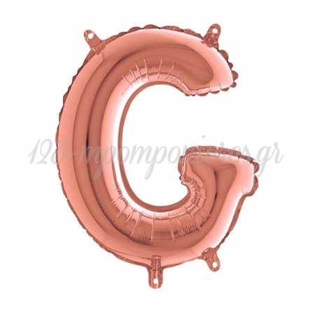 Μπαλονι Foil Ροζ-Χρυσο 35Cm Γραμμα G – ΚΩΔ.:142623Rg-Bb