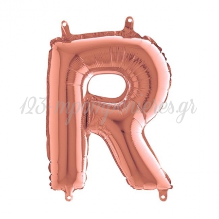 Μπαλονι Foil Ροζ-Χρυσο 35Cm Γραμμα R – ΚΩΔ.:143723Rg-Bb