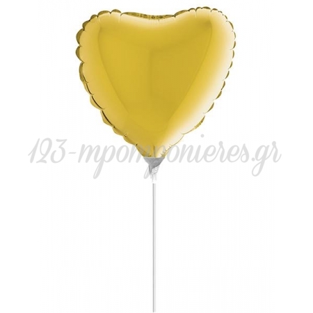 Μπαλονι Foil 10"(25Cm) Mini Shape Καρδια Παστελ Κιτρινη – ΚΩΔ.:09016Py-Bb