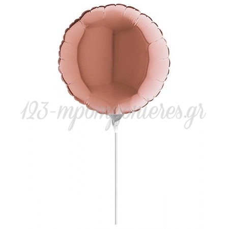 Μπαλονι Foil 10"(25Cm) Mini Shape Στρογγυλο Χρυσο-Ροζ – ΚΩΔ.:09123Rg-Bb