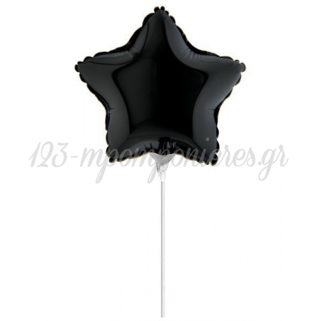 Μπαλονι Foil 10"(25Cm) Mini Shape Αστερι Μαυρο – ΚΩΔ.:09204K-Bb