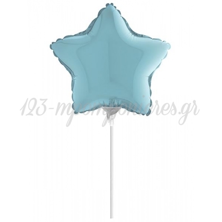 Μπαλονι Foil 10"(25Cm) Mini Shape Αστερι Παστελ Μπλε – ΚΩΔ.:09221-Bb