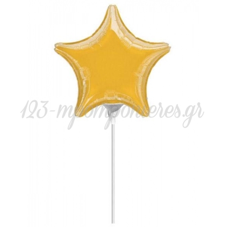 Μπαλονι Foil 10"(25Cm) Mini Shape Αστερι Χρυσο – ΚΩΔ.:207130C-Bb
