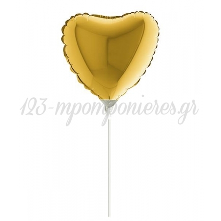 Μπαλονι Foil 5"(12Cm) Mini Shape Καρδια Χρυση – ΚΩΔ.:36336-Bb